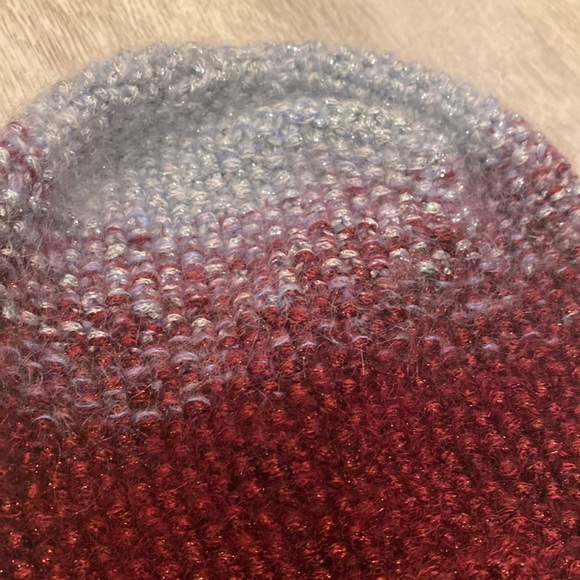 NWT Eugenia Kim Asha Wine Wool/Mohair Metallic Hat - Picture 3 of 9